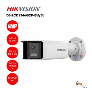Camera IP thân trụ 4MP Hikvision DS-2CD2T46G2P-ISU/SL