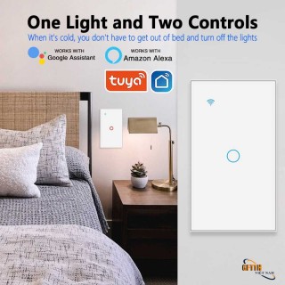 Công tắc wifi tiêu chuẩn Úc tấm kính cường lực nhà điều khiển kép công tắc thông minh tuya