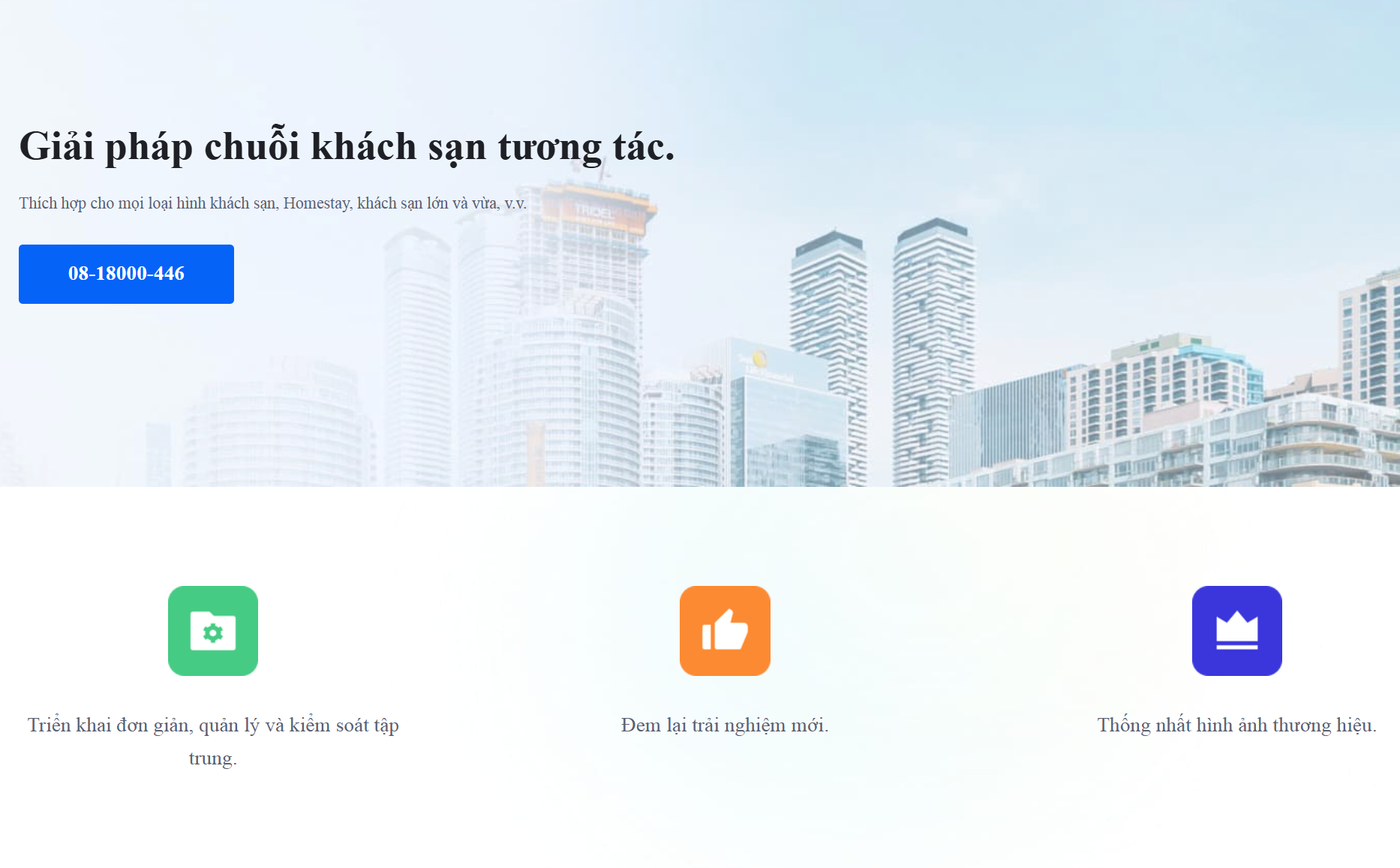 Giải pháp chuỗi khách sạn online dịch vụ
