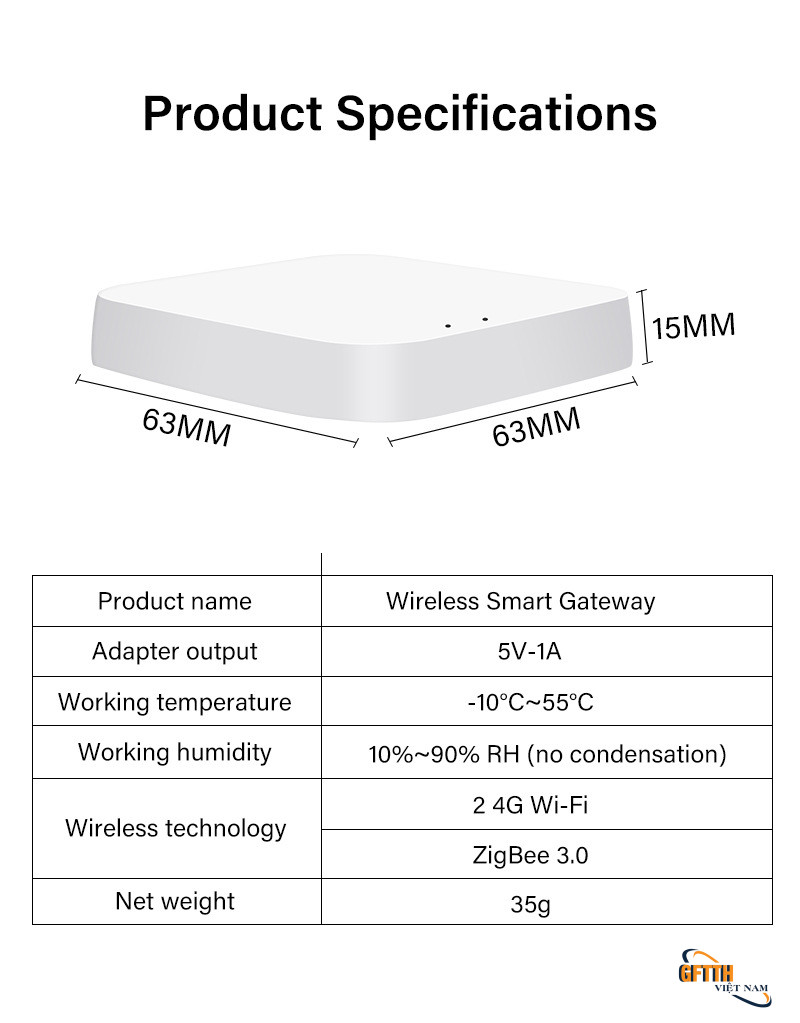 Bộ điều khiển từ xa không dây Tuya Gateway Nhà thông minh tự động có dây thông minh Zigbee Bluetooth