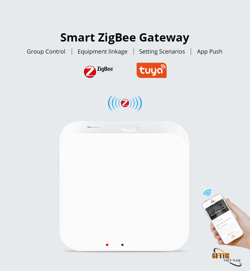 Bộ điều khiển từ xa không dây Tuya Gateway Nhà thông minh tự động có dây thông minh Zigbee Bluetooth