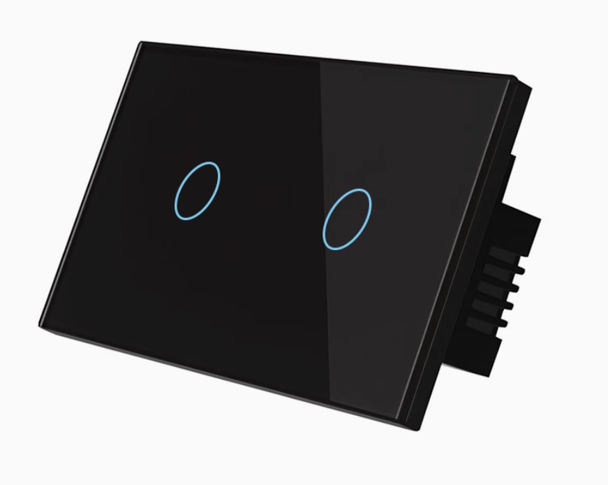 Công tắc Wifi cảm ứng chạm 2 nút chữ nhật (Màu Trắng - Màu Đen)
